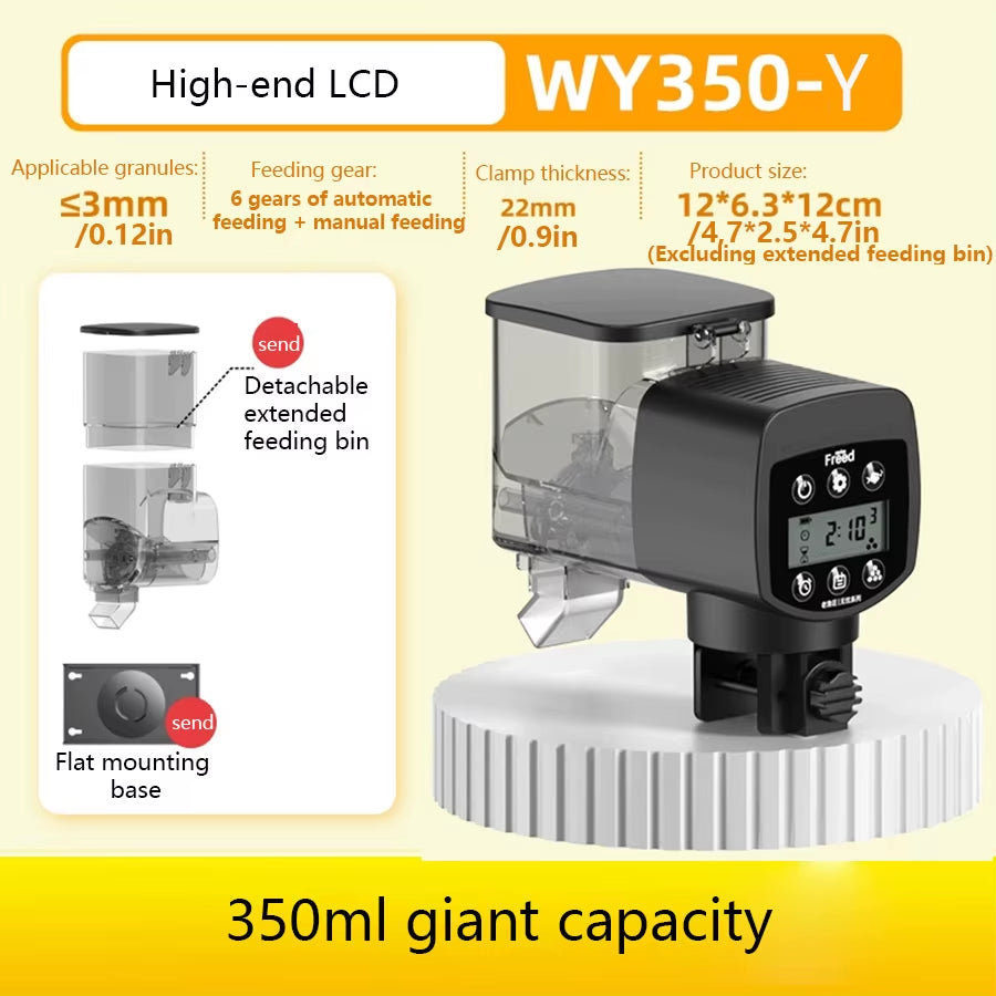 Aquarium Automatic Fish Feeder Fish Tank Feeder Intelligent Automatic Feeder Digital Timing Control Fish Aquarium Feeding