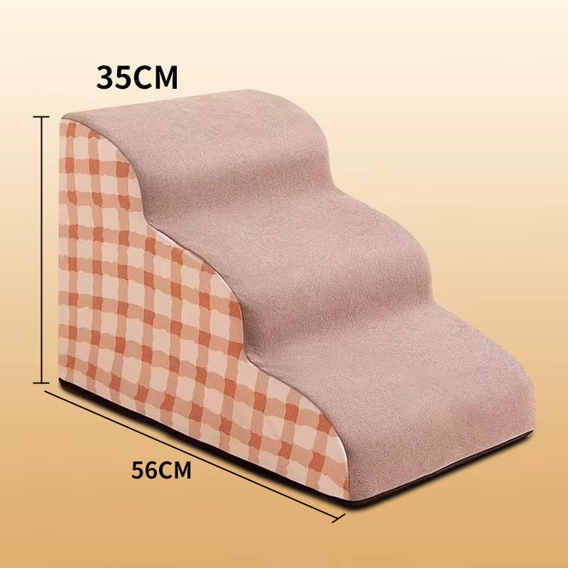 Pet 2/3 Step Dog Stair Cat Pet Ramp Ladder Washable Non Slip Removable Memory Foam Pet Products Ramp for Dog Pet Stairs for Dogs