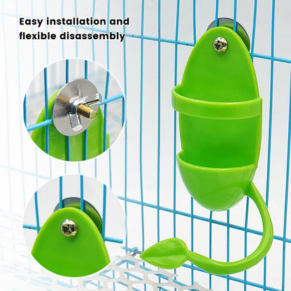 Parrot Food Feeder Bird Perching Frame Fun Bird Cage Feeder Parrot Feeding Toy Plastic Pet Feeding Supplies Parrot Feeding Toy