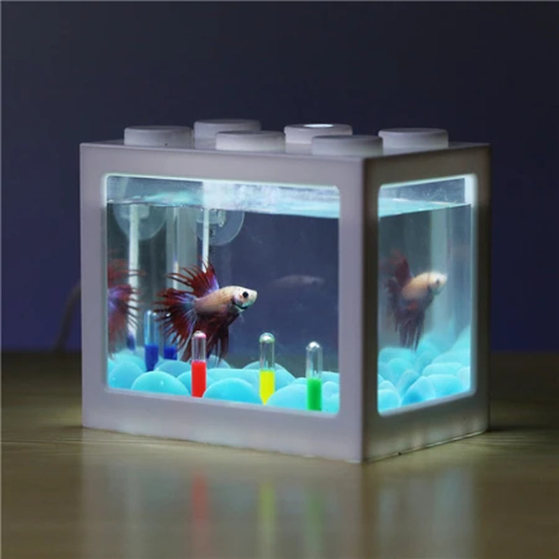 Betta Fish Fighting Cylinder Rumble Fish Cylinder Mini Aquarium Building Block Fish Tank