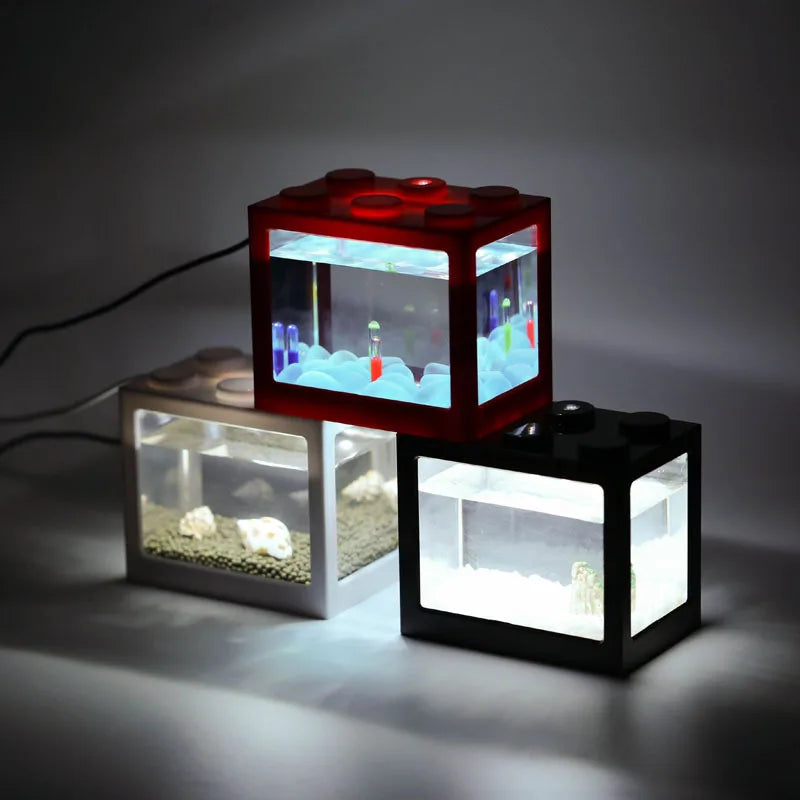 Betta Fish Fighting Cylinder Rumble Fish Cylinder Mini Aquarium Building Block Fish Tank