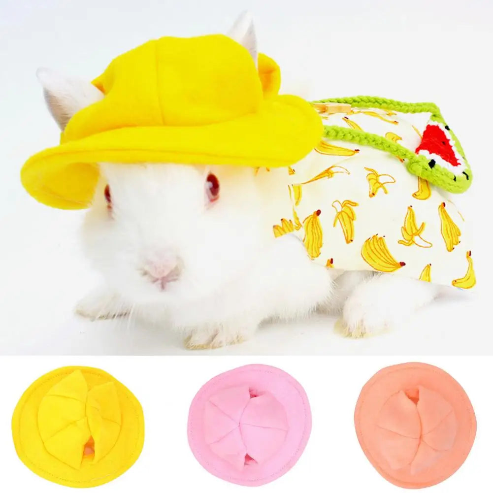 Small Animals Hats Rabbit Guinea Pig Hamster Hat Decorative Rabbit Cap Pet Festive Funny Hat Cap Head Accessories Pet Supplies