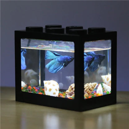 Betta Fish Fighting Cylinder Rumble Fish Cylinder Mini Aquarium Building Block Fish Tank
