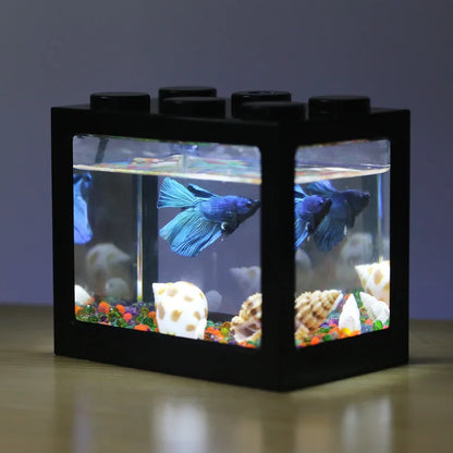 Betta Fish Fighting Cylinder Rumble Fish Cylinder Mini Aquarium Building Block Fish Tank
