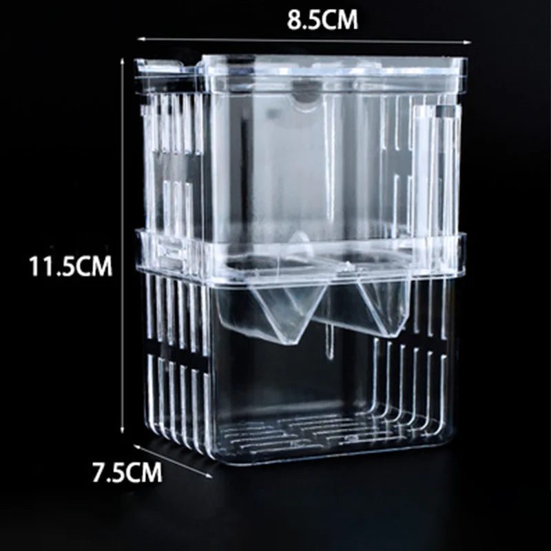 Aquarium Fish Breeder Box Durable Betta Fish Tank Fish Breeding Isolation Box Hatching Incubator Box for Baby Fish Shrimp