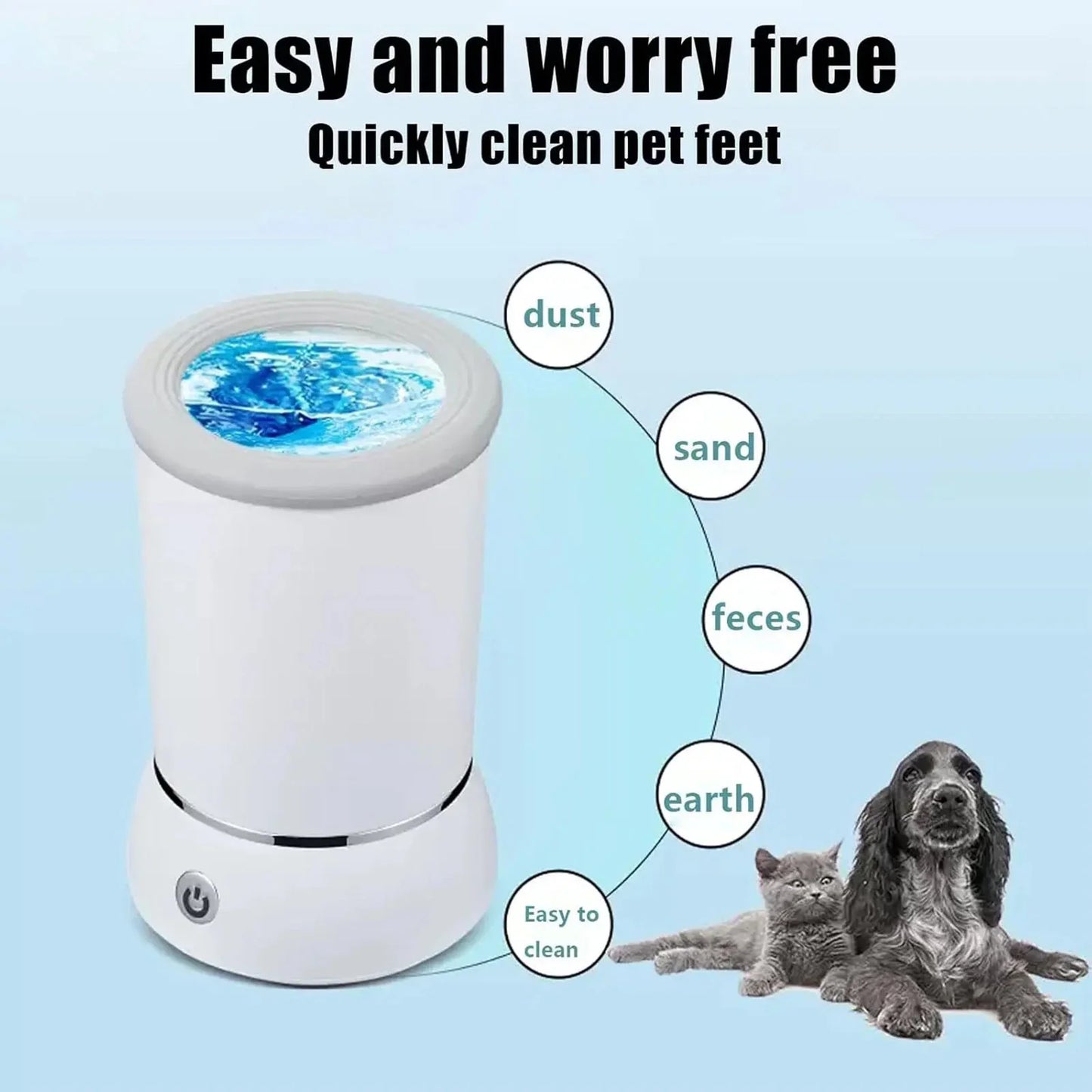 Revolutionize Pet Care with the GWAAMB Automatic Foot Washing Machine - Effortless Cleaning for Dogs and Cats!