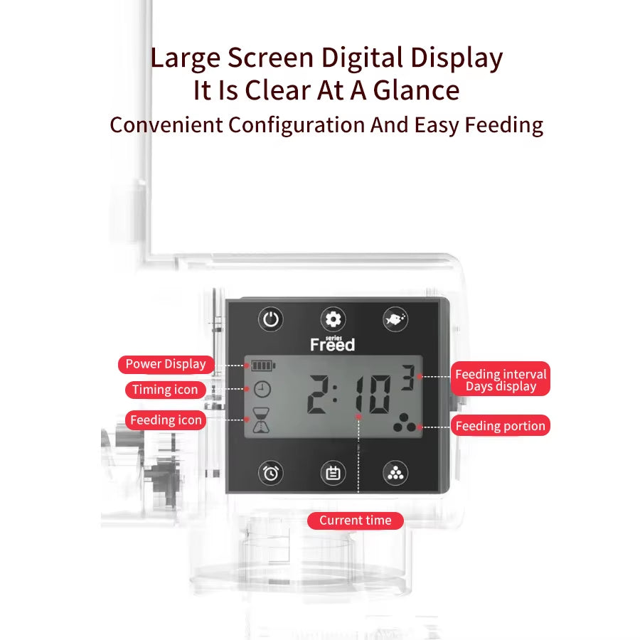 Aquarium Automatic Fish Feeder Fish Tank Feeder Intelligent Automatic Feeder Digital Timing Control Fish Aquarium Feeding